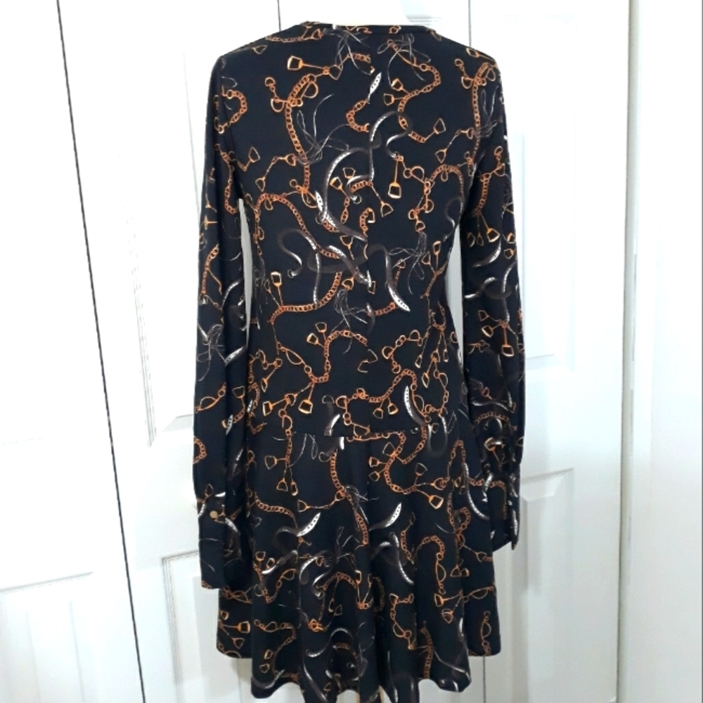 Zara Basic Black & Gold Patterned Long Sleeve Pul… - image 8